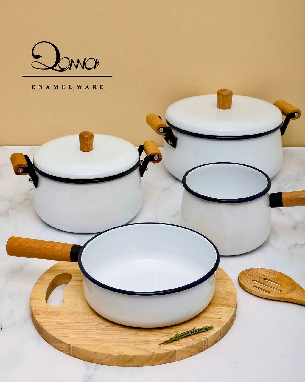 سرویس قابلمه رنگی لعابی دونا_Donna