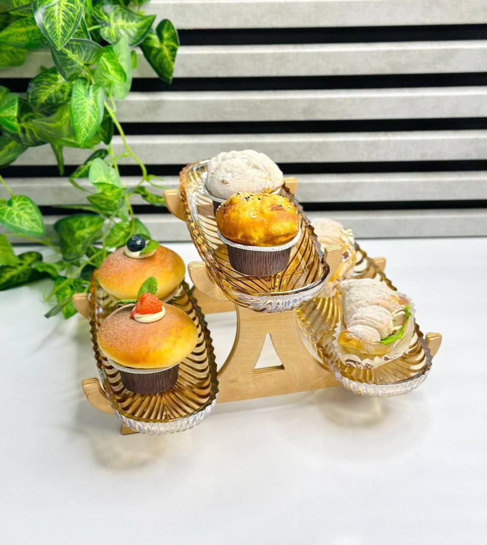 ظرف شیرینی و تنقلات ۳تایی سانتا