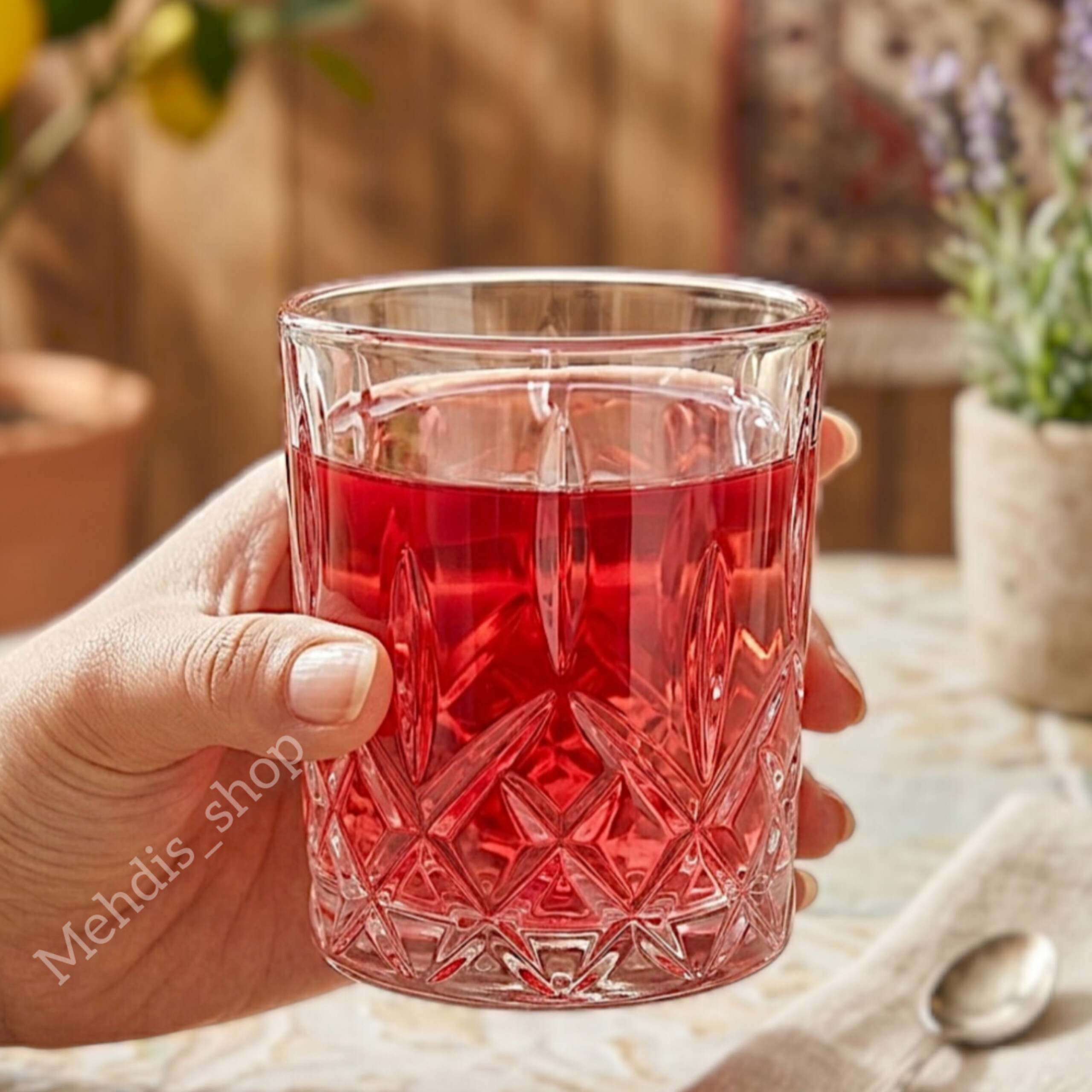 لیوان شربت حجم ۳۴۰ میلی لیتر بسته ۶عددی کد۳۰۰۱