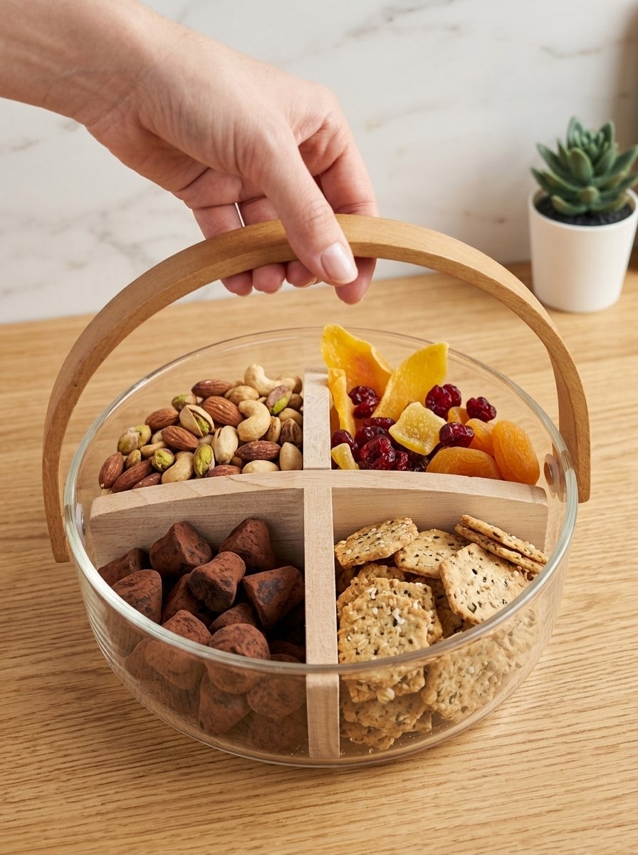 اردو شیشه ای دسته چوب 1063